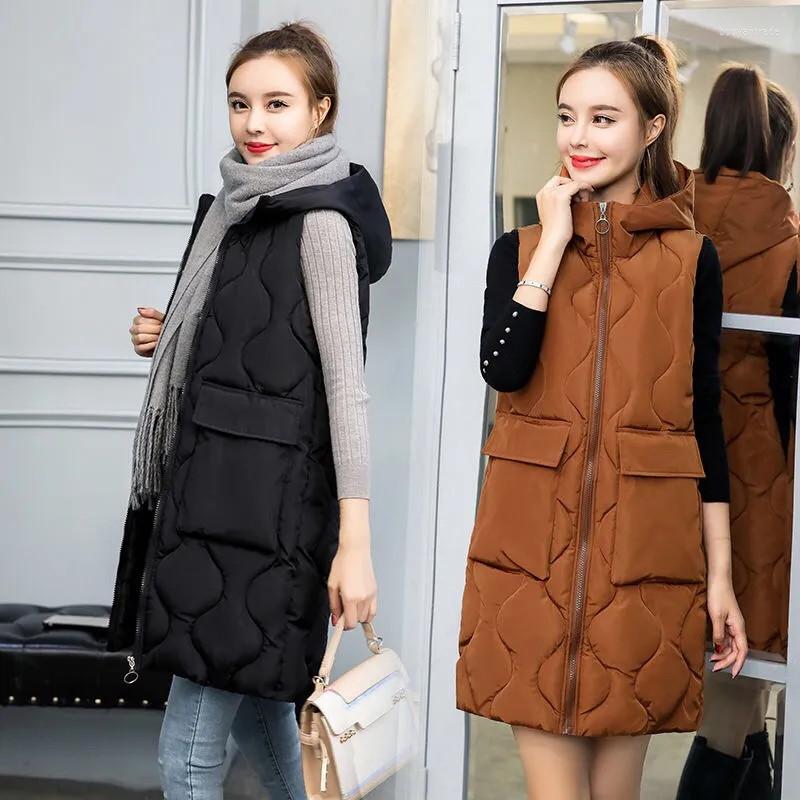 Women's Vests Women Loose Hooded Waistcoat Mid-length Autumn Winter Thick Warm Sleeveless Padded Jacket Korean Fashion Casual Female Vest, Beige
Women's Vests Women Loose Hooded Waistcoat Mid-length Autumn Winter Thick Warm Sleeveless Padded Jacket Korean Fashion Casual Female Vest, Beige
