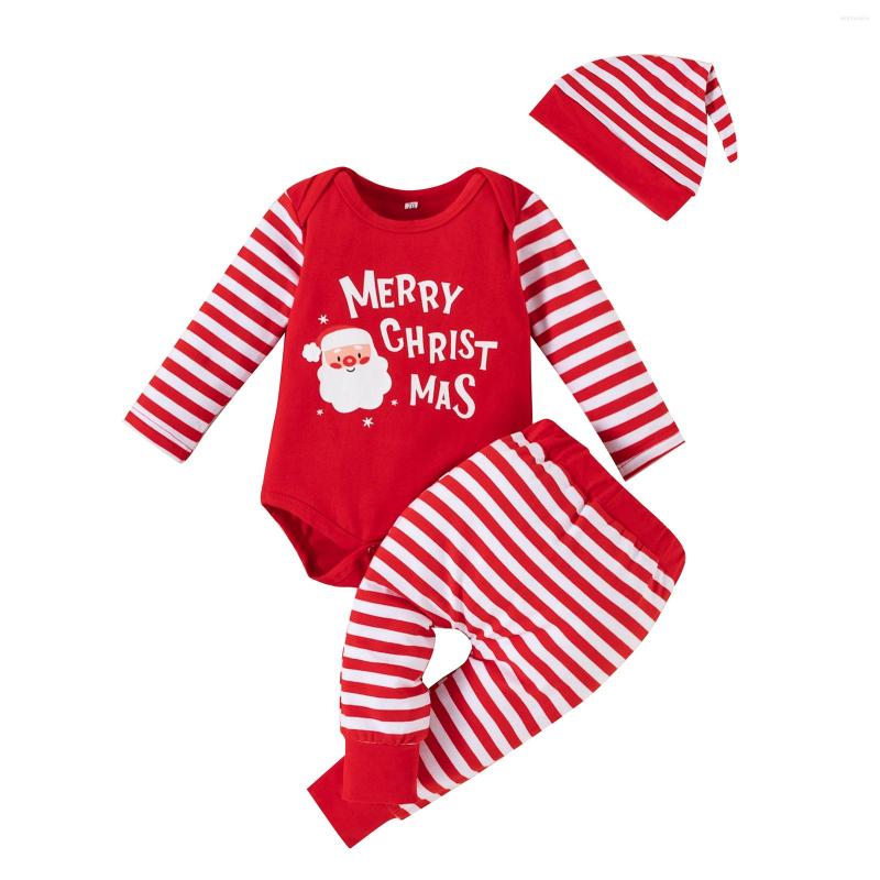Clothing Sets Merry Christmas Born Baby Boy Girl Long Sleeve Cotton Bodysuit Tops Striped Pant Hat 3PCS Xmas Set, Picture shown
Clothing Sets Merry Christmas Born Baby Boy Girl Long Sleeve Cotton Bodysuit Tops Striped Pant Hat 3PCS Xmas Set, Picture shown
