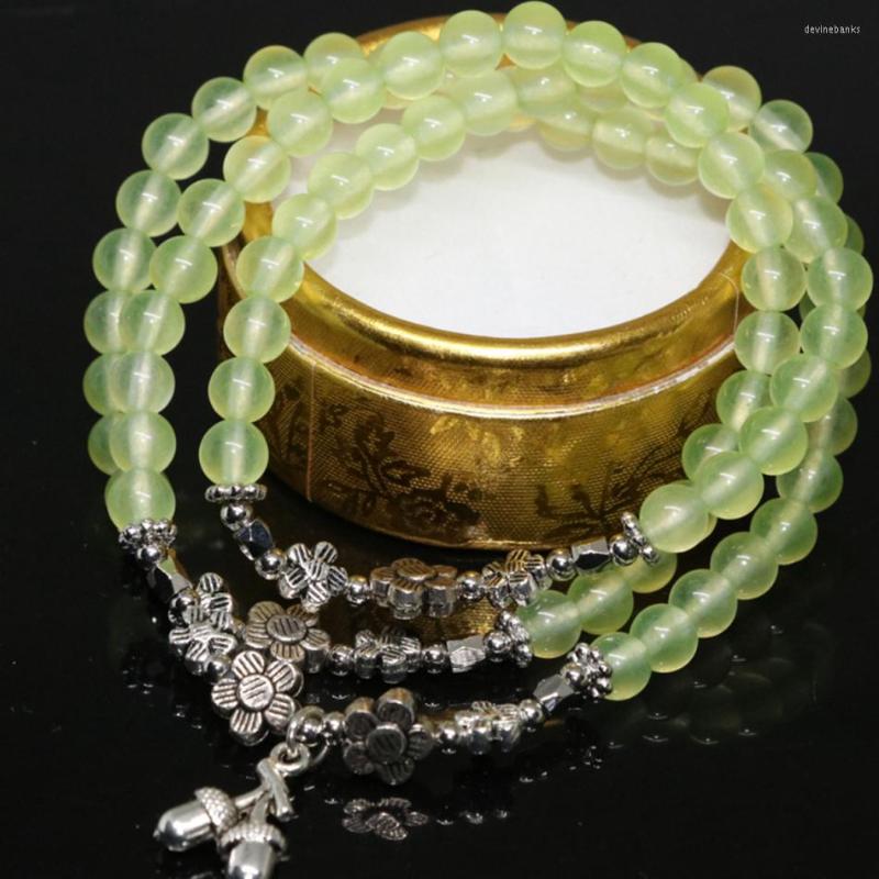 Strand Silver-color Accessory Natural Stone Light Green Chalcedony Jades Fashion Women Multilayer Bracelet 6mm Round Beads Jewels B2210
Strand Silver-color Accessory Natural Stone Light Green Chalcedony Jades Fashion Women Multilayer Bracelet 6mm Round Beads Jewels B2210