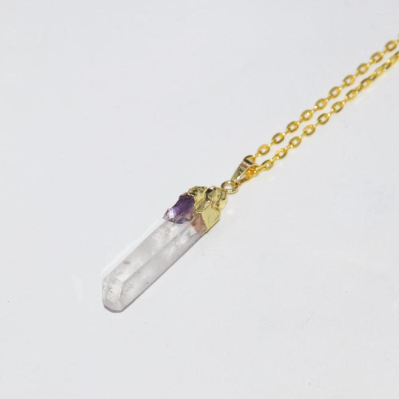 Pendant Necklaces Boho Fashion Jewelry Long Natural Clear Quartz Crystal Gold Point Women Necklace Gem Stone Chain Girl
Pendant Necklaces Boho Fashion Jewelry Long Natural Clear Quartz Crystal Gold Point Women Necklace Gem Stone Chain Girl