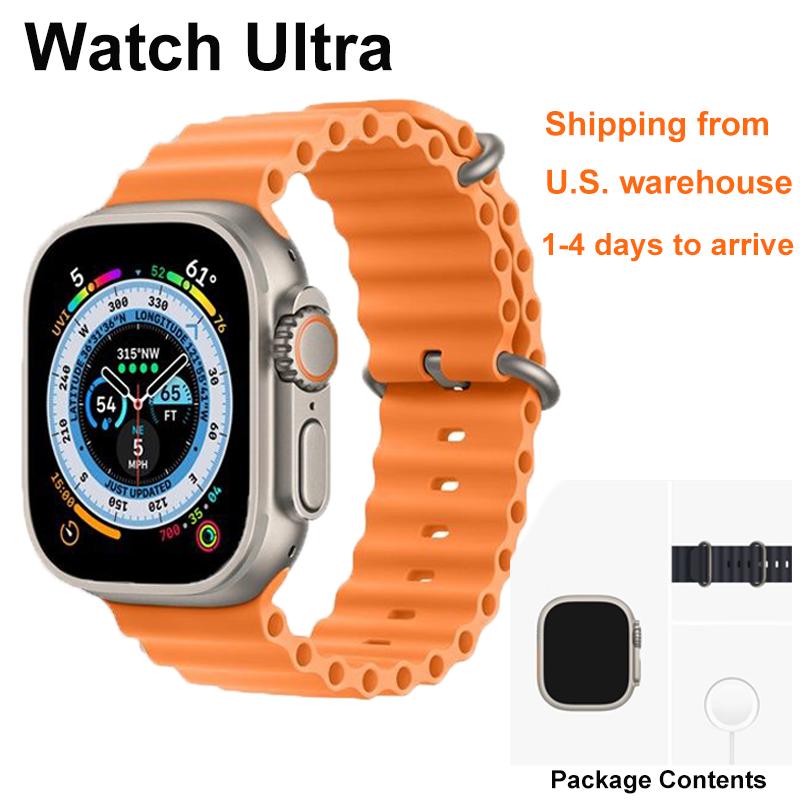 Smartwatch for Apple watch Ultra 49mm black white orange marine strap sports watch wireless charging strap box
Smartwatch for Apple watch Ultra 49mm black white orange marine strap sports watch wireless charging strap box