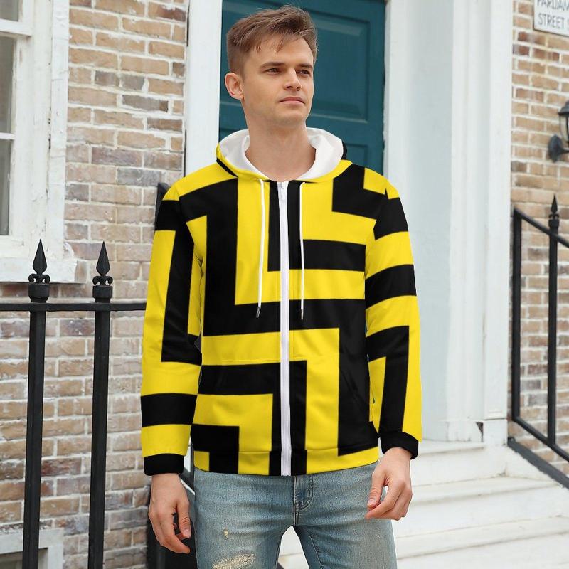 Men' Hoodies Yellow Black Geometric Hoodie Dagonal Stripes Warm Loose Mens Zip Up Plus Size 5XL, Style-15
Men' Hoodies Yellow Black Geometric Hoodie Dagonal Stripes Warm Loose Mens Zip Up Plus Size 5XL, Style-15