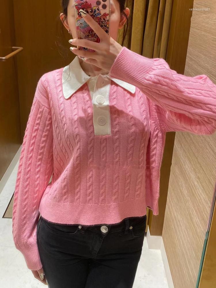 Women' Sweaters 2022 Autumn Winter Sandr Lapel Twist Long-sleeved Knitted Sweater Women Pullover Top, Pink
Women' Sweaters 2022 Autumn Winter Sandr Lapel Twist Long-sleeved Knitted Sweater Women Pullover Top, Pink