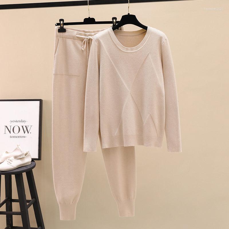 Women' Two Piece Pants Autumn Winter Women 2 Set Top And O-Neck Loose Solid Sweater High Waist Suit Trousers Casual Knitted Outfits Z44, Khaki
Women' Two Piece Pants Autumn Winter Women 2 Set Top And O-Neck Loose Solid Sweater High Waist Suit Trousers Casual Knitted Outfits Z44, Khaki