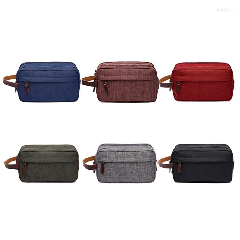 Cosmetic Bags Casual Canvas Bag With Leather Handle Travel Men Wash Shaving Women Toiletry Storage Waterproof Toilet Organizer, Black
Cosmetic Bags Casual Canvas Bag With Leather Handle Travel Men Wash Shaving Women Toiletry Storage Waterproof Toilet Organizer, Black