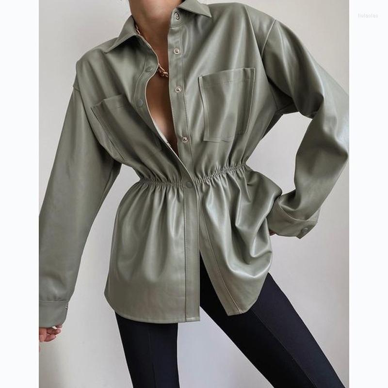 Women' Leather YEMOGGY Fashion Jacket For Women Fall Outerwear 2022 Casual Skinny Waist Single Breasted Pocket Ladies Long, Picture
Women' Leather YEMOGGY Fashion Jacket For Women Fall Outerwear 2022 Casual Skinny Waist Single Breasted Pocket Ladies Long, Picture
