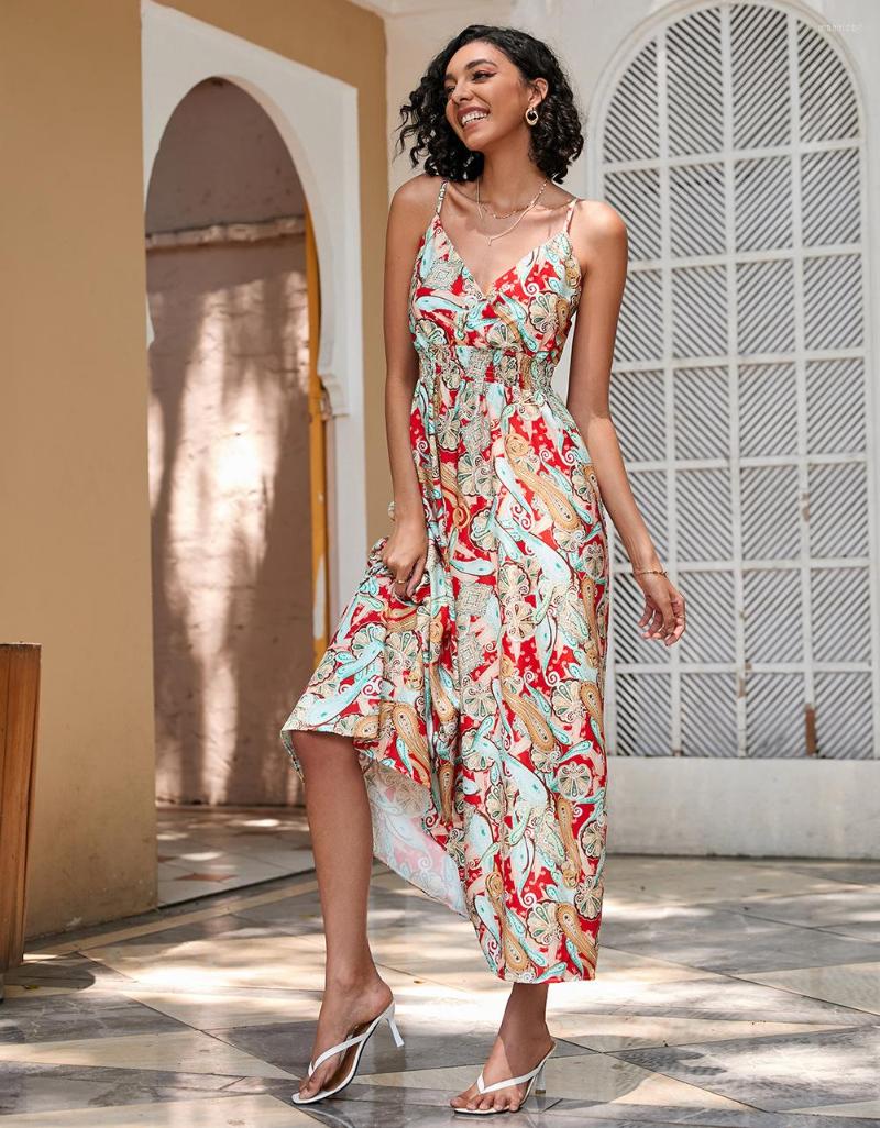 Casual Dresses 2022 Summer Dress For Women Sexy V-Neck Straps Elastic Waist Beach Style Holiday Elegant Long Female Party Robe C3848, Blue
Casual Dresses 2022 Summer Dress For Women Sexy V-Neck Straps Elastic Waist Beach Style Holiday Elegant Long Female Party Robe C3848, Blue