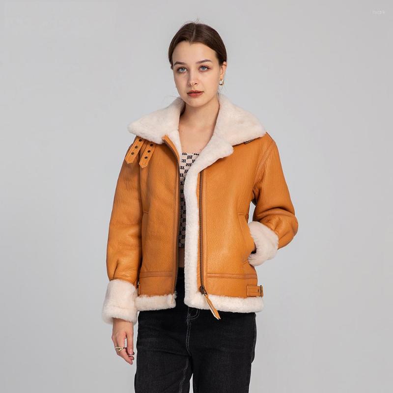 Women's Leather Lady Winter Jackets Shearling Coats Motorcycle Genuine Sheepskin Wool Fur Lining Warm Overcoats 2022 3628, Orange
Women's Leather Lady Winter Jackets Shearling Coats Motorcycle Genuine Sheepskin Wool Fur Lining Warm Overcoats 2022 3628, Orange