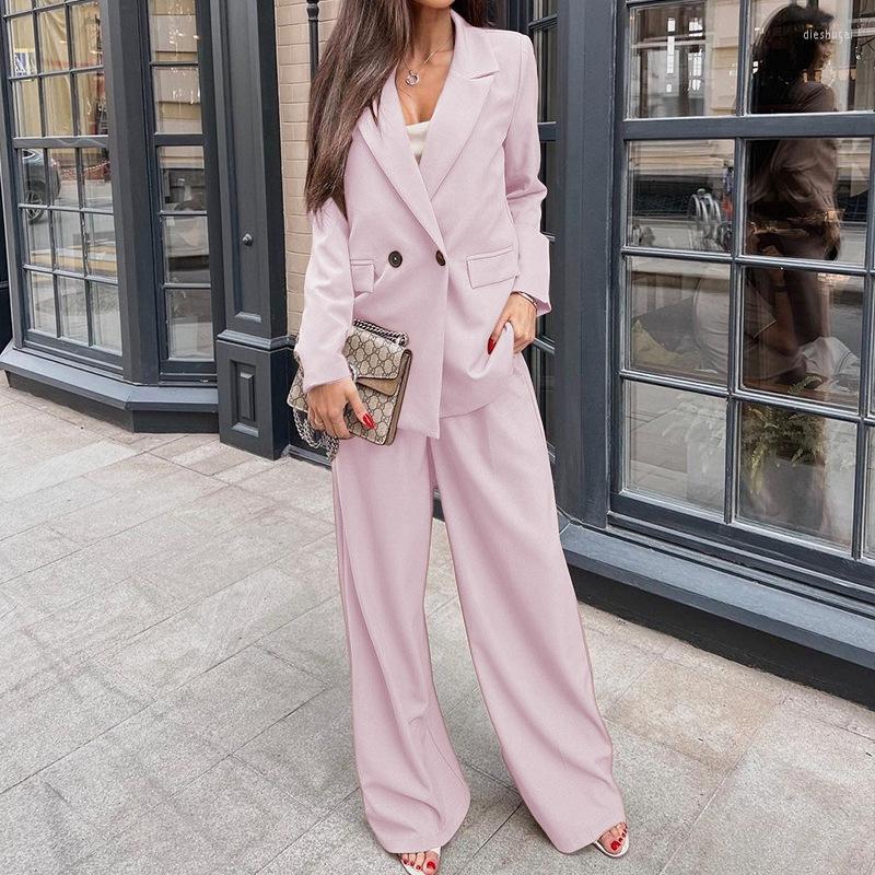 Women' Two Piece Pants STYLISH LADY Elegant 2 Set Women Long Sleeve Double Breasted Blazer And Wide Leg Pant Suits 2022 Autumn Loose OL, Pink
Women' Two Piece Pants STYLISH LADY Elegant 2 Set Women Long Sleeve Double Breasted Blazer And Wide Leg Pant Suits 2022 Autumn Loose OL, Pink