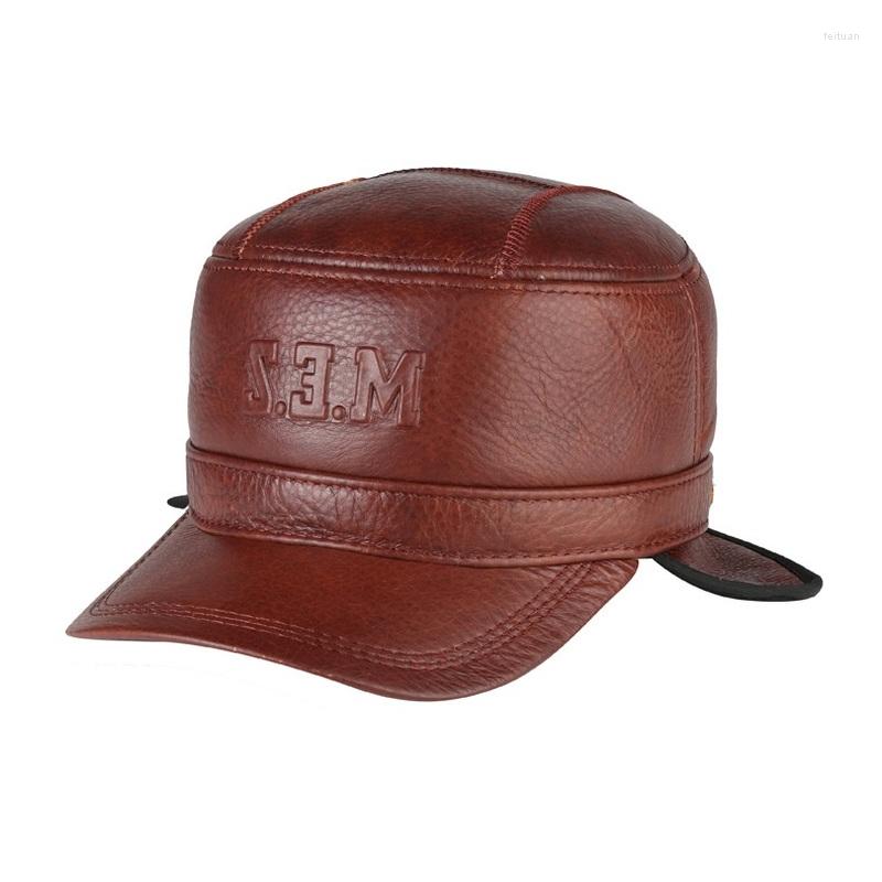 Berets H3514 Men Leather Visor Hat Autumn Winter Middle-aged Elderly Male Cowhide Cap Coldproof Warm Earmuffs High Quality Fashion Caps, Styleb
Berets H3514 Men Leather Visor Hat Autumn Winter Middle-aged Elderly Male Cowhide Cap Coldproof Warm Earmuffs High Quality Fashion Caps, Styleb