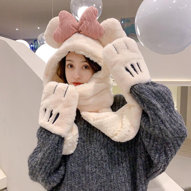 Berets Korean Version Soft Cute Big Bow Wool Hat Three-piece Set Women's Plus Velvet Thick Warm Scarf Gloves, White
Berets Korean Version Soft Cute Big Bow Wool Hat Three-piece Set Women's Plus Velvet Thick Warm Scarf Gloves, White