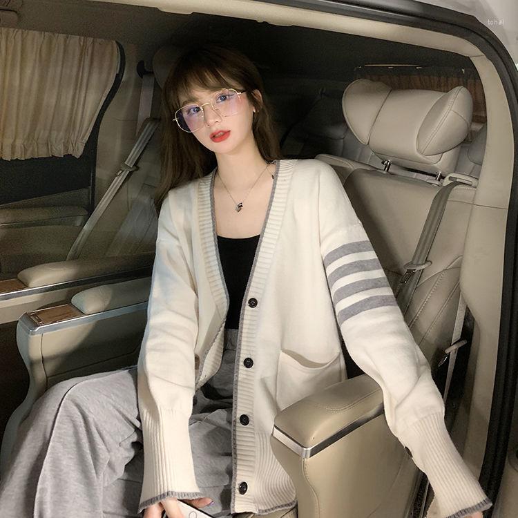 Women' Knits Woman Sweaters Cardigan Loose V-Collar Contrast Color Striped Casual Sweater Outer Wear Top Women, Navy
Women' Knits Woman Sweaters Cardigan Loose V-Collar Contrast Color Striped Casual Sweater Outer Wear Top Women, Navy
