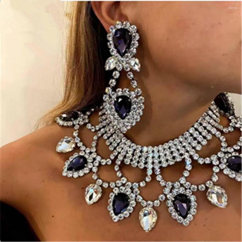 Necklace Earrings Set Luxurious Rhinestone Multilayer Bridal Sets For Women Crystal Big Water Drop Pendant Wedding Jewelry, Picture shown
Necklace Earrings Set Luxurious Rhinestone Multilayer Bridal Sets For Women Crystal Big Water Drop Pendant Wedding Jewelry, Picture shown