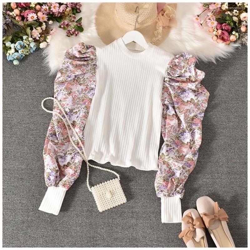 Women' Blouses 2022 Fashion Puff Sleeve Print Pullovers Autumn Women Sweater Patchwork Shirt Elegant Short Tops Korean Sueter Mujer, 01
Women' Blouses 2022 Fashion Puff Sleeve Print Pullovers Autumn Women Sweater Patchwork Shirt Elegant Short Tops Korean Sueter Mujer, 01