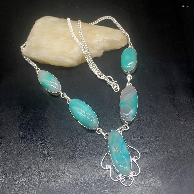 Chains Gemstonefactory Jewelry Big Promotion Single Unique 925 Silver Green Botswana Agate Magic Women Chain Necklace 50cm 202201361
Chains Gemstonefactory Jewelry Big Promotion Single Unique 925 Silver Green Botswana Agate Magic Women Chain Necklace 50cm 202201361