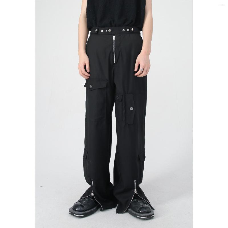 Men' Pants Cuff Zipper Pockets Retro Black Overalls For Men Unisex Streetwear Casual Oversize Cargo Rivet Beading Vibe Style Trousers
Men' Pants Cuff Zipper Pockets Retro Black Overalls For Men Unisex Streetwear Casual Oversize Cargo Rivet Beading Vibe Style Trousers