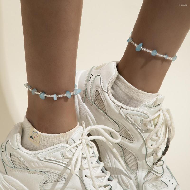 Anklets Ins Single Layer Trend Irregular Colored Stone Anklet European And American Style Fresh Simple Rice Bead Beaded 2022
Anklets Ins Single Layer Trend Irregular Colored Stone Anklet European And American Style Fresh Simple Rice Bead Beaded 2022