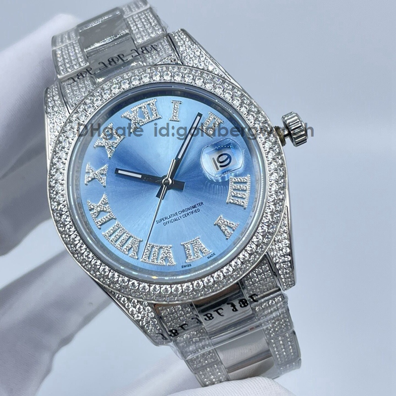 Fashionable luxury mens watch 126334 126234 Ice Out Watch Blue Roman Diamond dial 41mm automatic movement 904L stainless steel sapphire glass, 1#
Fashionable luxury mens watch 126334 126234 Ice Out Watch Blue Roman Diamond dial 41mm automatic movement 904L stainless steel sapphire glass, 1#