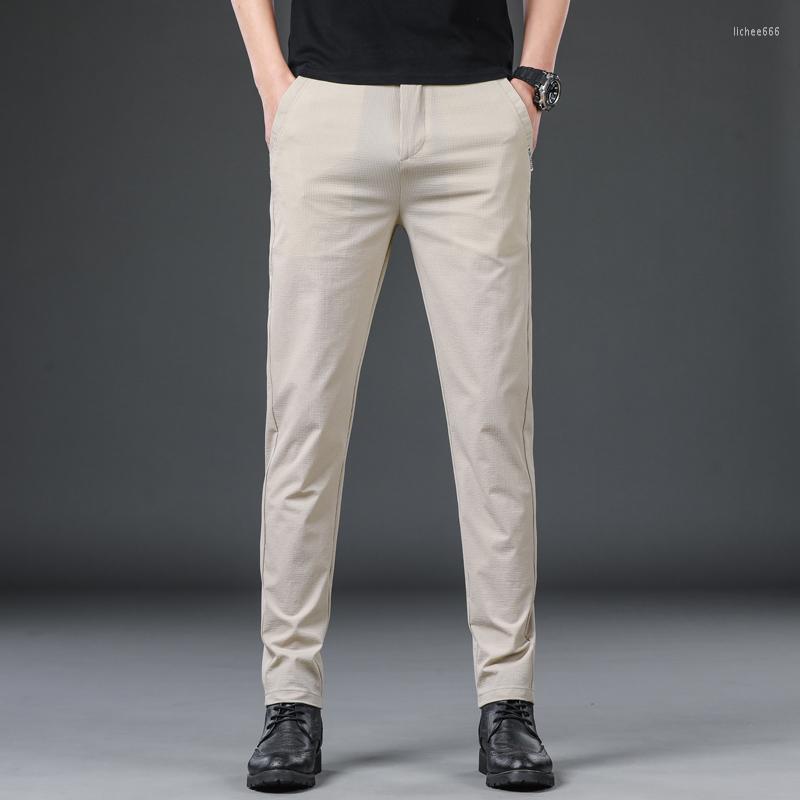 Men's Pants 2022 Summer Mens Stretch Slim Fit Elastic Waist Formal Business Classic Korean Thin Casual Trousers Male Black Gray 28-38
Men's Pants 2022 Summer Mens Stretch Slim Fit Elastic Waist Formal Business Classic Korean Thin Casual Trousers Male Black Gray 28-38