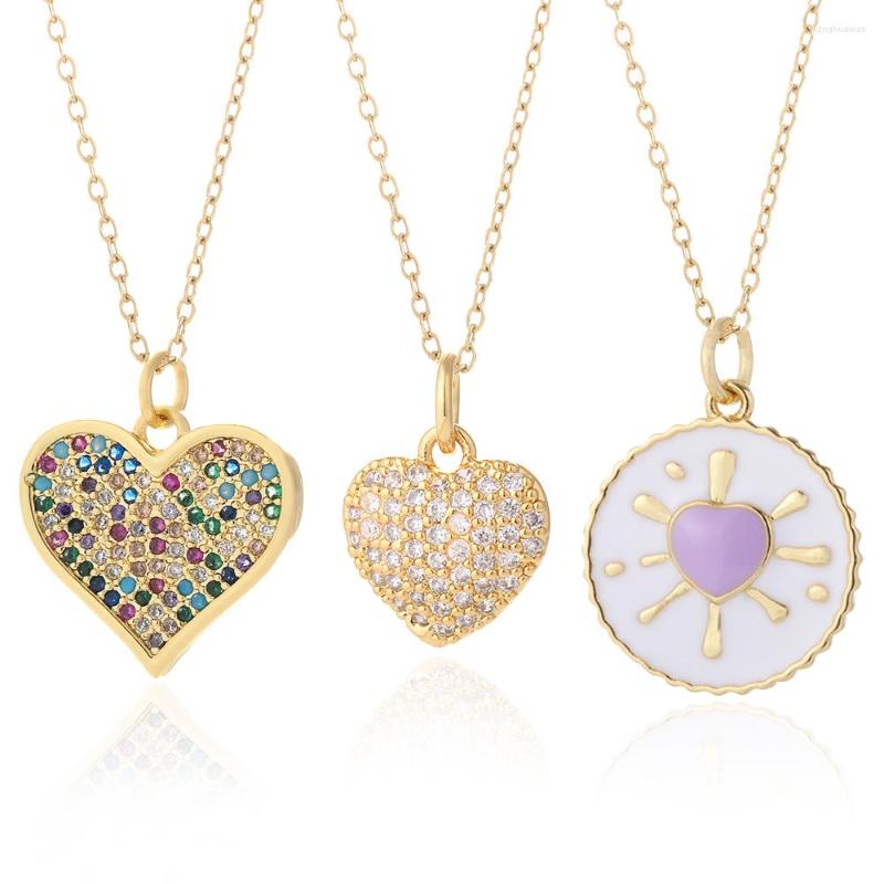 Pendant Necklaces Fashion Heart Love Necklace For Ladies Women Colored Zircon Lucky Stainless Steel Chain Lobster Clasp
Pendant Necklaces Fashion Heart Love Necklace For Ladies Women Colored Zircon Lucky Stainless Steel Chain Lobster Clasp