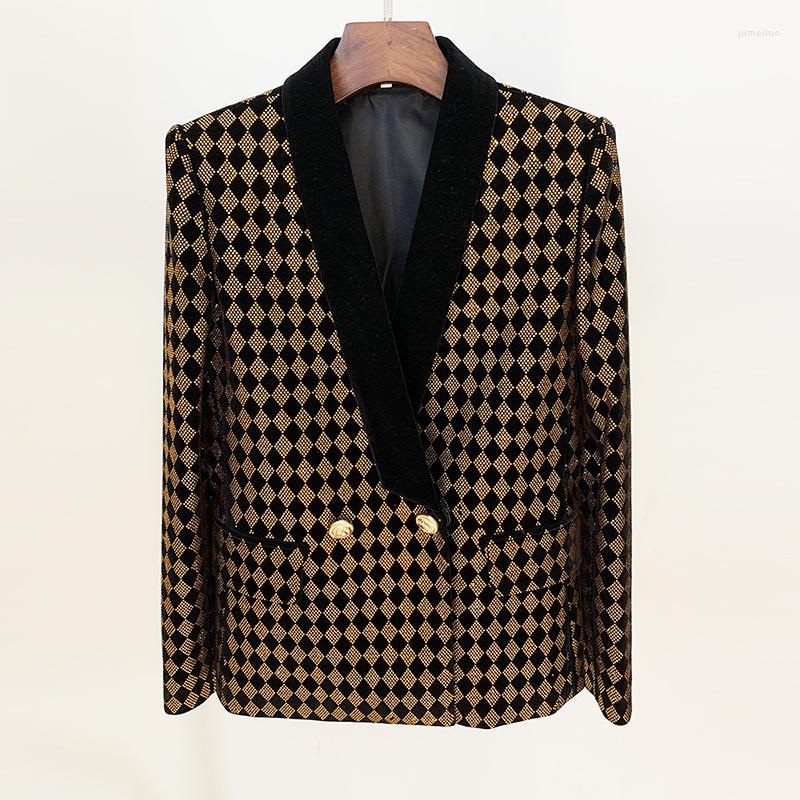 Women's Suits 2022 Autumn Women's Poplin Lapel Blazer Big Brand High Quality Fashion Retro Slim Fit Hit Color Heavy Work Diamond Plaid, Black
Women's Suits 2022 Autumn Women's Poplin Lapel Blazer Big Brand High Quality Fashion Retro Slim Fit Hit Color Heavy Work Diamond Plaid, Black