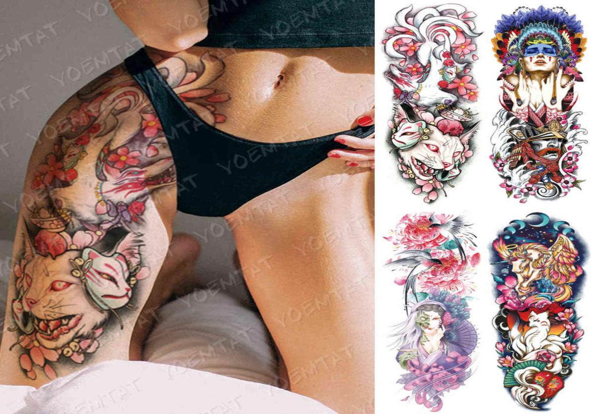 Large Arm Sleeve Tattoo Ninetales Sakura Cat Demon Waterproof Temporary Tatto Sticker Japanese Body Art Full Fake Tatoo Women Y1126020919
Large Arm Sleeve Tattoo Ninetales Sakura Cat Demon Waterproof Temporary Tatto Sticker Japanese Body Art Full Fake Tatoo Women Y1126020919