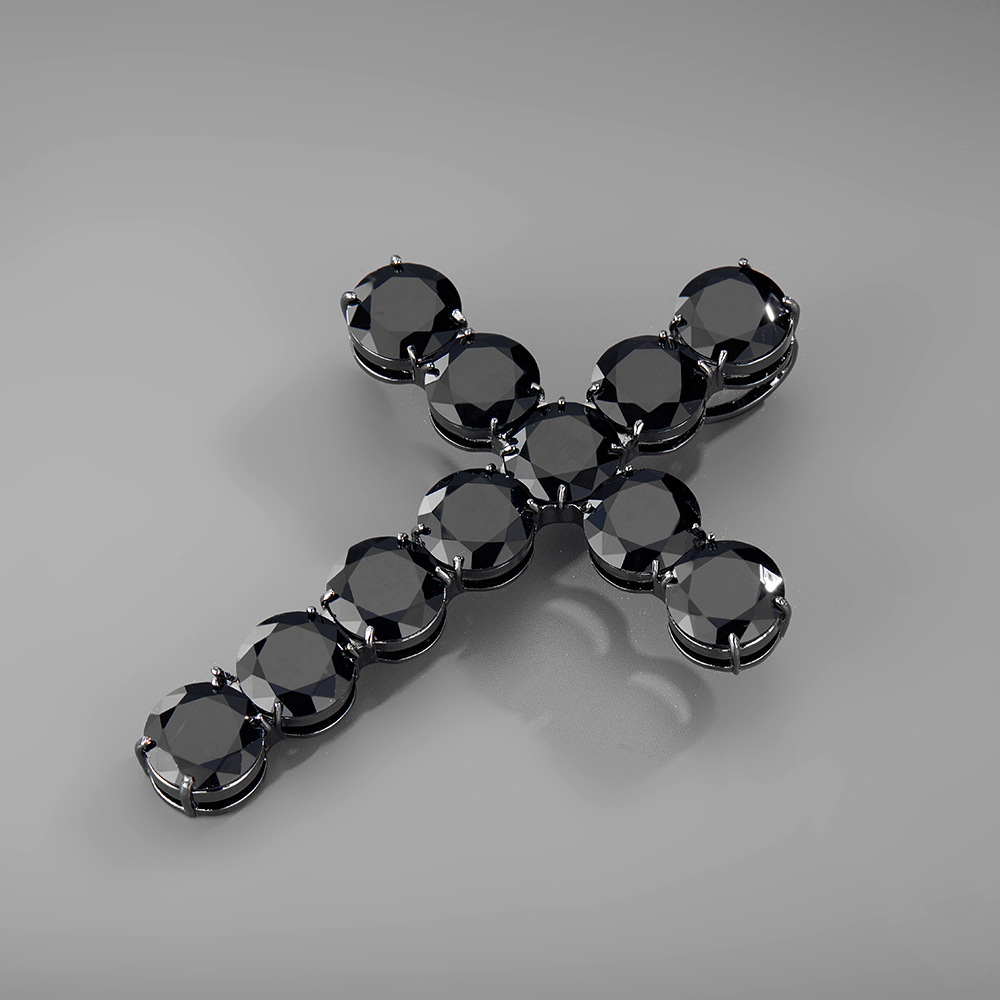 CZ Cubic Zircon Huge Big Cross Pendant Necklace Real 18K Rose Gold Plated Personalized Full Bling Diamond Charm Hip Hop Rapper Jewelry Birthday Gifts 