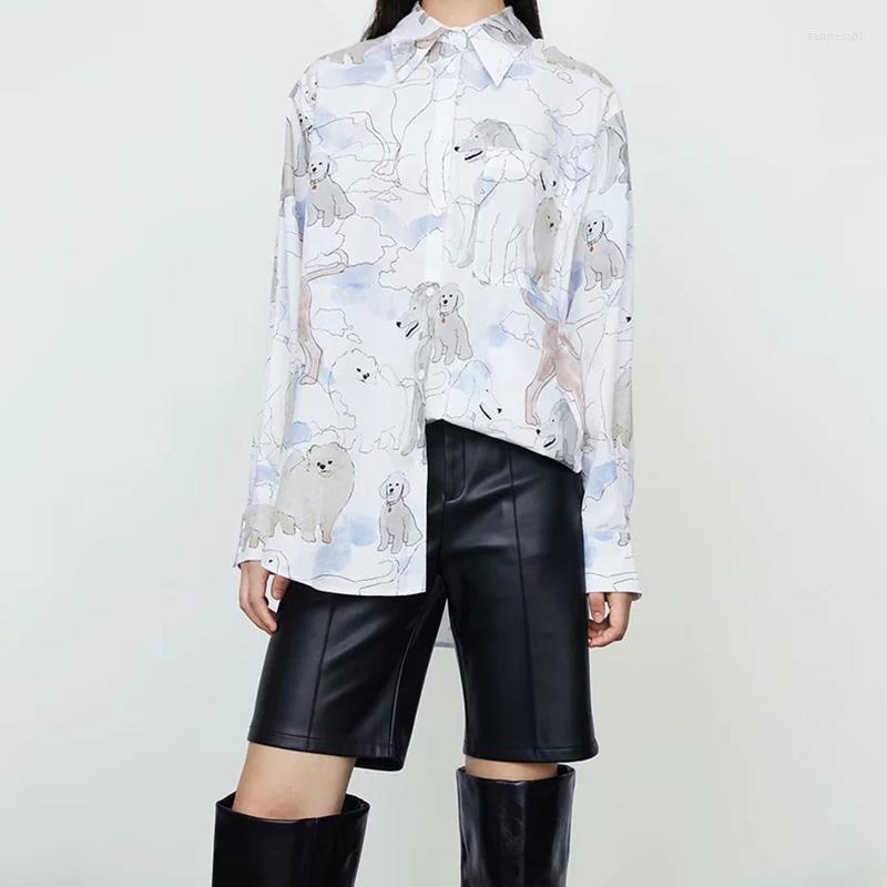 Women's Blouses Women 2022 Fashion Animal Cartoon Pattern Shirt Female Asymmetry Hem Blusas Loose Lapel Long Sleeve Chic Top, Multi
Women's Blouses Women 2022 Fashion Animal Cartoon Pattern Shirt Female Asymmetry Hem Blusas Loose Lapel Long Sleeve Chic Top, Multi
