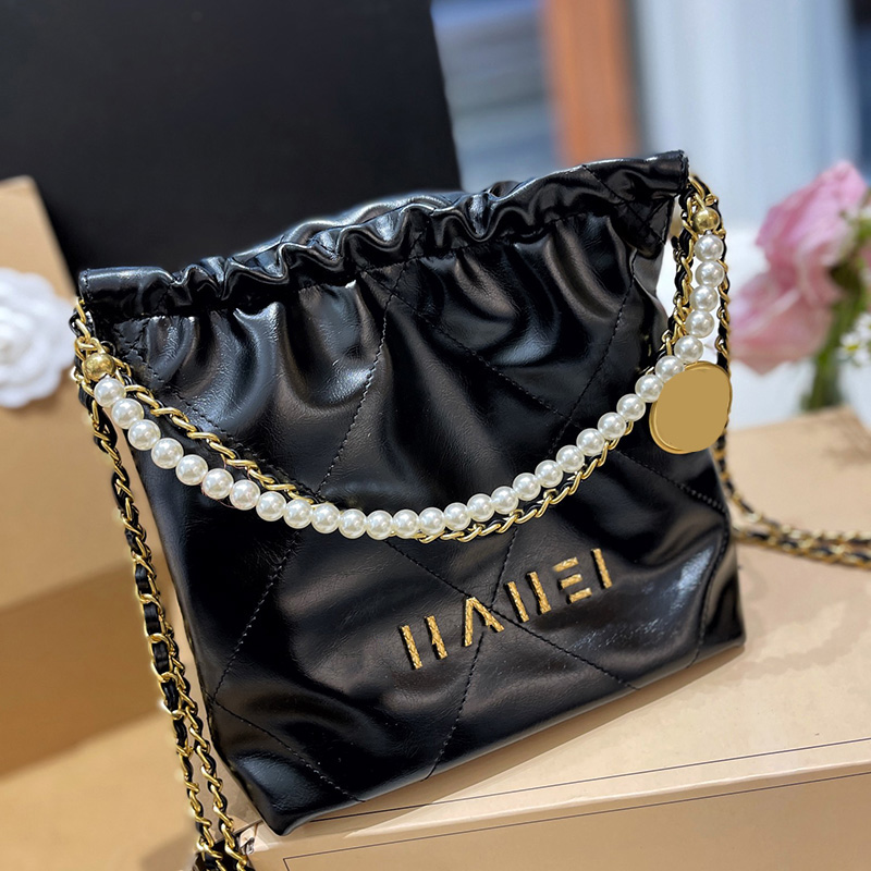 22A Womens Calfskin 22 Mini Shopping Quilted Bags With Pearl Chain Gold Metal Matelasse Crossbody Shoulder Outdoor Sacoche Purse Designer Handbags 20X7X21CM, Box
22A Womens Calfskin 22 Mini Shopping Quilted Bags With Pearl Chain Gold Metal Matelasse Crossbody Shoulder Outdoor Sacoche Purse Designer Handbags 20X7X21CM, Box