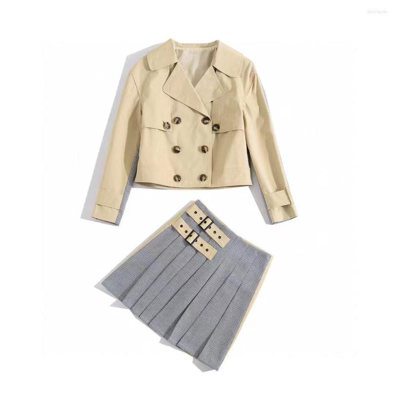 Work Dresses European And American Women' Clothing Winter 2022 Long-sleeved Khaki Double-breasted Coat Pleated Skirt Fashion Suits
Work Dresses European And American Women' Clothing Winter 2022 Long-sleeved Khaki Double-breasted Coat Pleated Skirt Fashion Suits