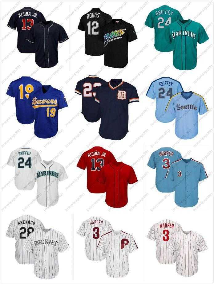 51 Randy Johnson 28 Nolan Arenado 24 Ken Griffey Jr Jersey 12 Wade Boggs 19 Robin Yount 13 Ronald Acuna Jr. Baseball Jerseys, Men(qing cang)
51 Randy Johnson 28 Nolan Arenado 24 Ken Griffey Jr Jersey 12 Wade Boggs 19 Robin Yount 13 Ronald Acuna Jr. Baseball Jerseys, Men(qing cang)