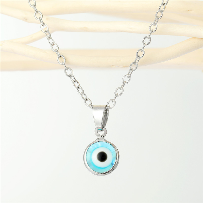 Blue Evil Eye Necklace For Women Gift Jewelry Fashion Simple Colorful Turkey Lucky Eye Clavicle Chain Choker Necklace