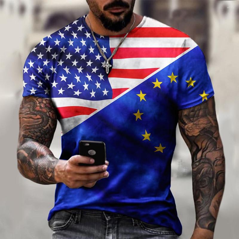 Men's T Shirts Summer American Flag Stars And Stripes 3D Printing Pattern Men Short Sleeve Breathable Fashion Shirt Clothes, Mg-4
Men's T Shirts Summer American Flag Stars And Stripes 3D Printing Pattern Men Short Sleeve Breathable Fashion Shirt Clothes, Mg-4
