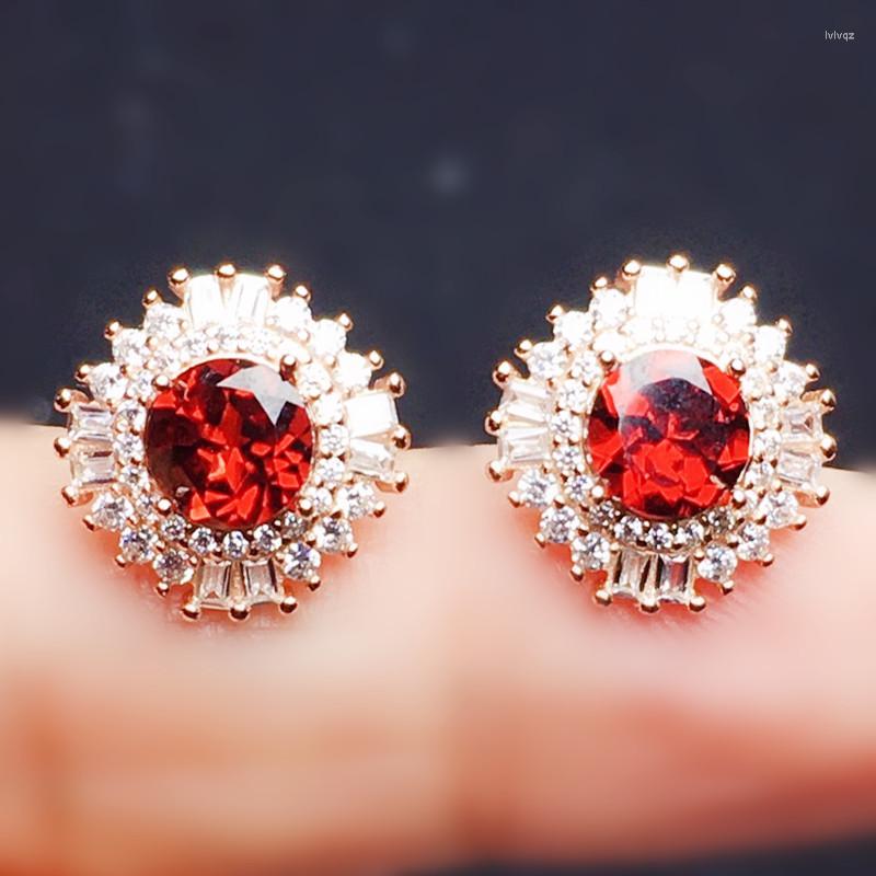Stud Earrings Natural Real Garnet Luxury Earring 6 6mm 1ct 2pcs Gemstone 925 Sterling Silver Fine Jewelry For Men Or Women X219179
Stud Earrings Natural Real Garnet Luxury Earring 6 6mm 1ct 2pcs Gemstone 925 Sterling Silver Fine Jewelry For Men Or Women X219179