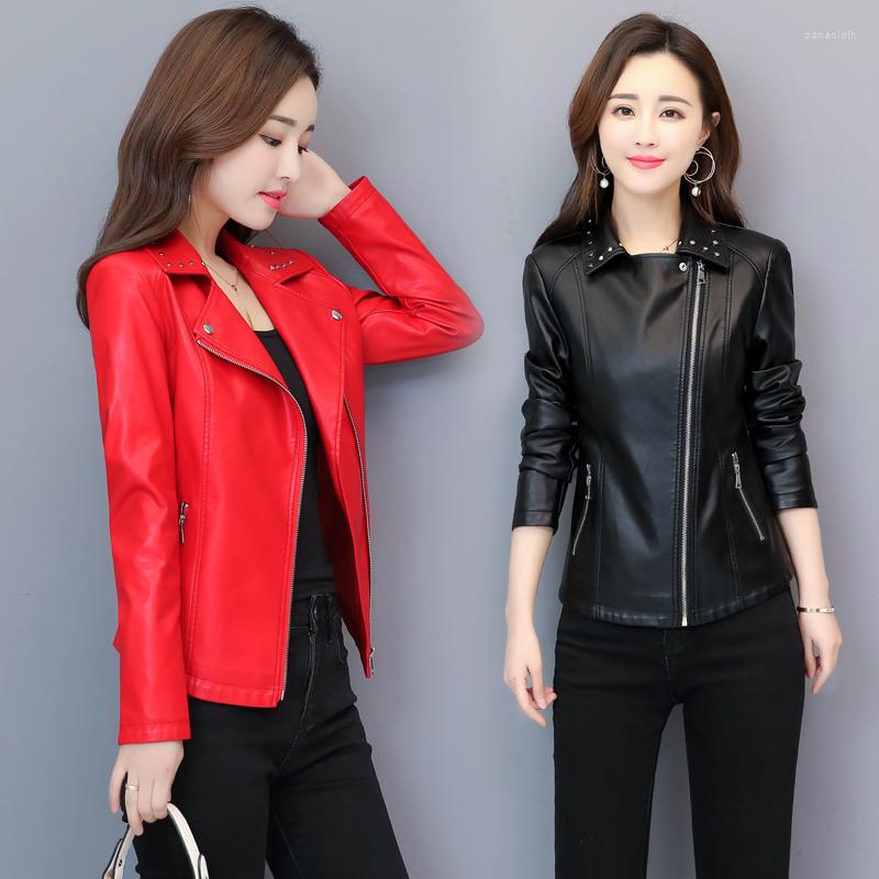 Women's Leather Fashion Red Motorcycle Jacket Women Rivet Zippers Biker Coat 4XL Suede Outerwear
Women's Leather Fashion Red Motorcycle Jacket Women Rivet Zippers Biker Coat 4XL Suede Outerwear