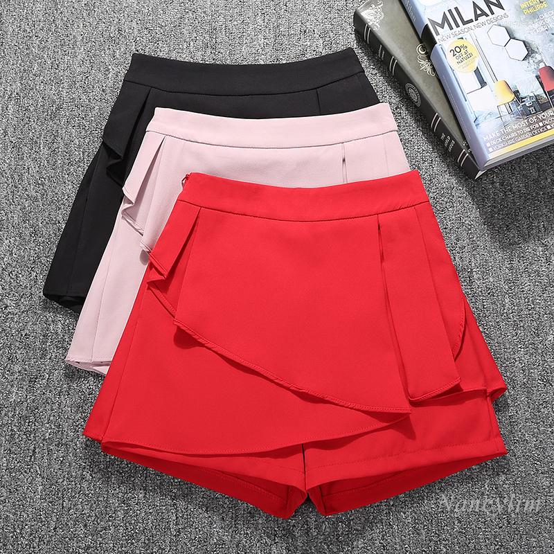 Women' Shorts Irregular Ruffled Women' Summer 2022 Korean Fashion All-Match High Waist Wide Leg Red Short Femme White Black
Women' Shorts Irregular Ruffled Women' Summer 2022 Korean Fashion All-Match High Waist Wide Leg Red Short Femme White Black
