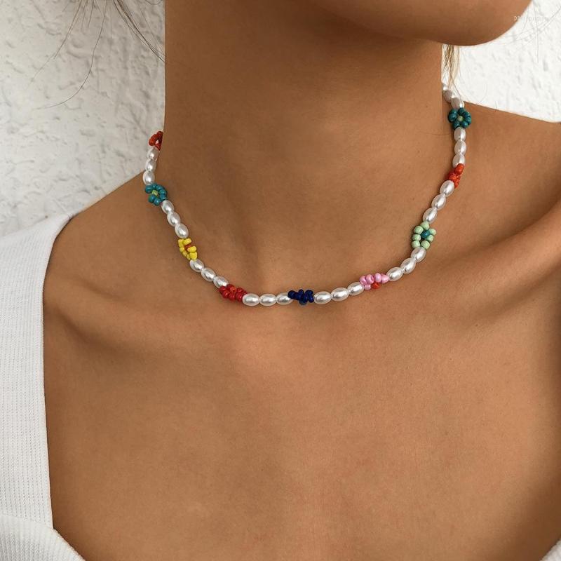 Choker Bohemian Colorful Handmade Bead Daisy Flower For Women Vintage Fashion Rainbow Simulated Pearl Collar Necklace Gift
Choker Bohemian Colorful Handmade Bead Daisy Flower For Women Vintage Fashion Rainbow Simulated Pearl Collar Necklace Gift