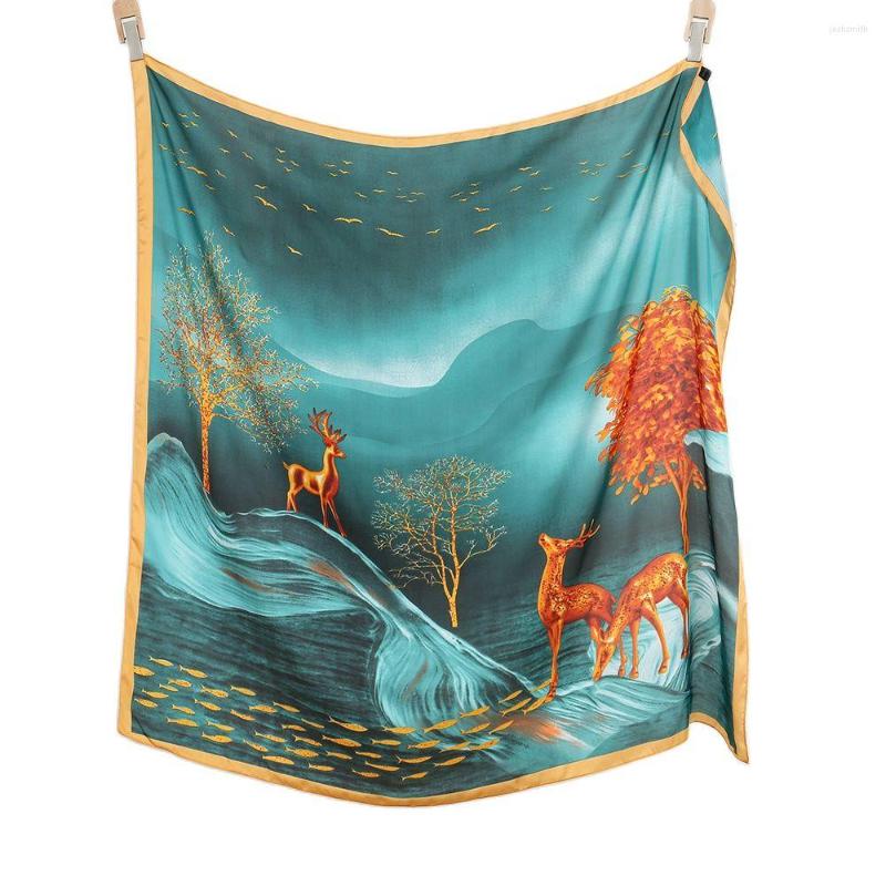 Scarves 110 110cm Silk Square Scarf Women Print Shawl Hijab Wraps Female Headkerchief Echarpe Bandana Muslim Headscarf Headband Bufandas
Scarves 110 110cm Silk Square Scarf Women Print Shawl Hijab Wraps Female Headkerchief Echarpe Bandana Muslim Headscarf Headband Bufandas