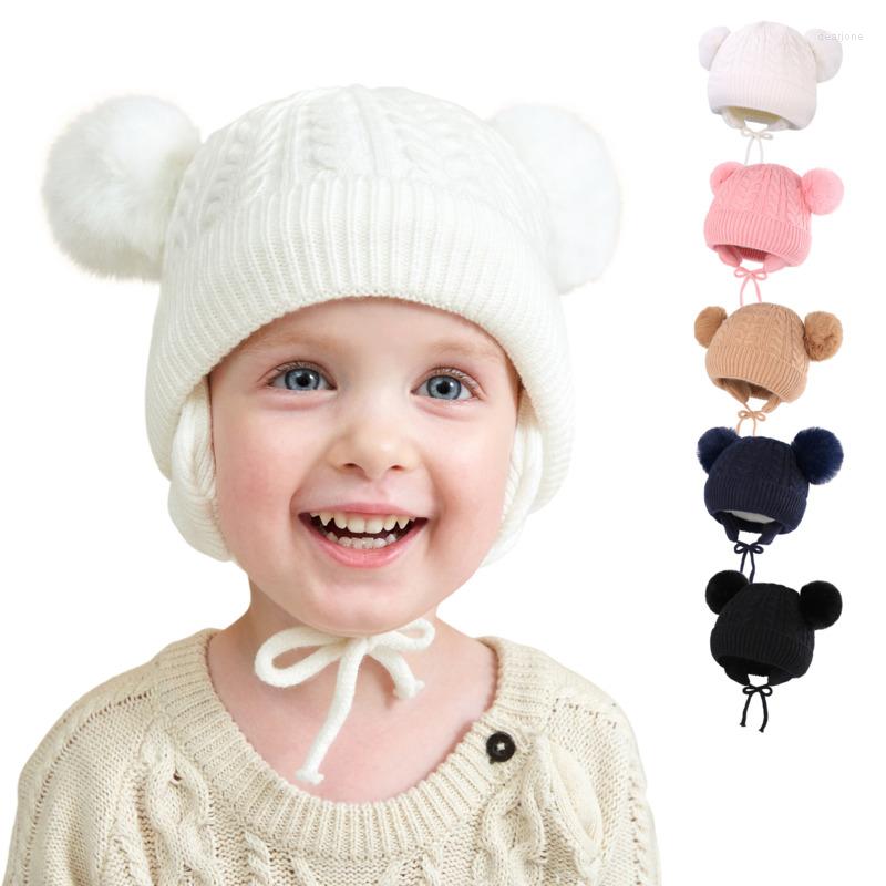 Hats Pure Color Double Ball Dough Twist Autumn Winter For Kids Children's Hat With Plush Ear Protection Warm Baby Wool, White
Hats Pure Color Double Ball Dough Twist Autumn Winter For Kids Children's Hat With Plush Ear Protection Warm Baby Wool, White