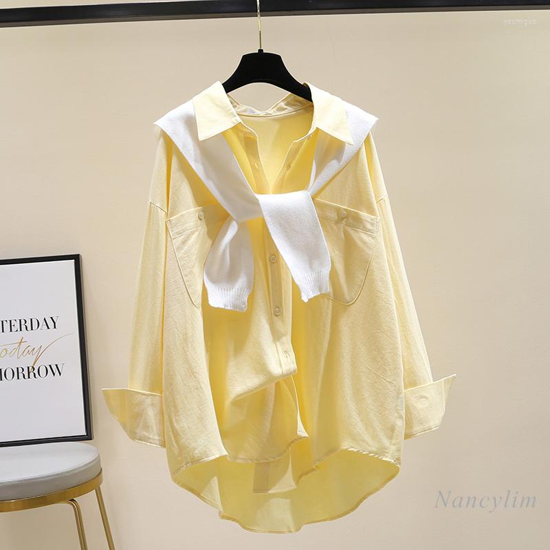 Women's Blouses Two-Piece White Knitted Shawl Shirt For Woman 2022 Spring And Autumn Korean Style Loose Casual Long Sleeve Top Streetwear, White green shawl
Women's Blouses Two-Piece White Knitted Shawl Shirt For Woman 2022 Spring And Autumn Korean Style Loose Casual Long Sleeve Top Streetwear, White green shawl