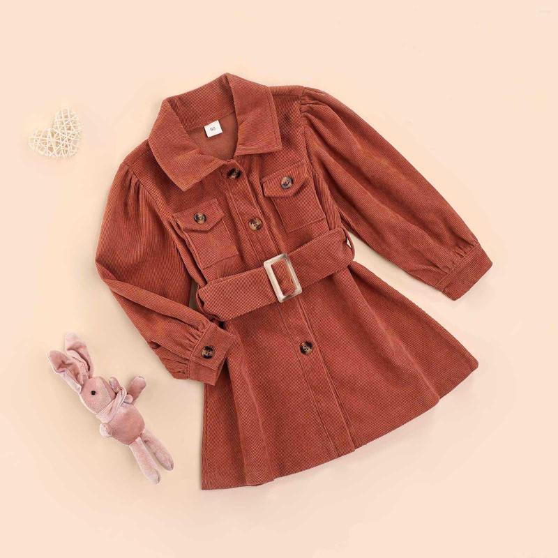 Girl Dresses Kids Girls Casual Dress With Waistband Fall Spring Brown Solid Color Puff Sleeve Corduroy Collared Dresses1-6 Years, Picture shown
Girl Dresses Kids Girls Casual Dress With Waistband Fall Spring Brown Solid Color Puff Sleeve Corduroy Collared Dresses1-6 Years, Picture shown