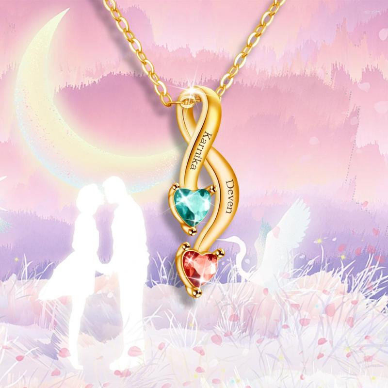 Pendant Necklaces Stainless Steel Custom Name Heart Crystal Stone Necklace Twist Mother Daughter Customized Jewelry Mothers' Day Gift
Pendant Necklaces Stainless Steel Custom Name Heart Crystal Stone Necklace Twist Mother Daughter Customized Jewelry Mothers' Day Gift