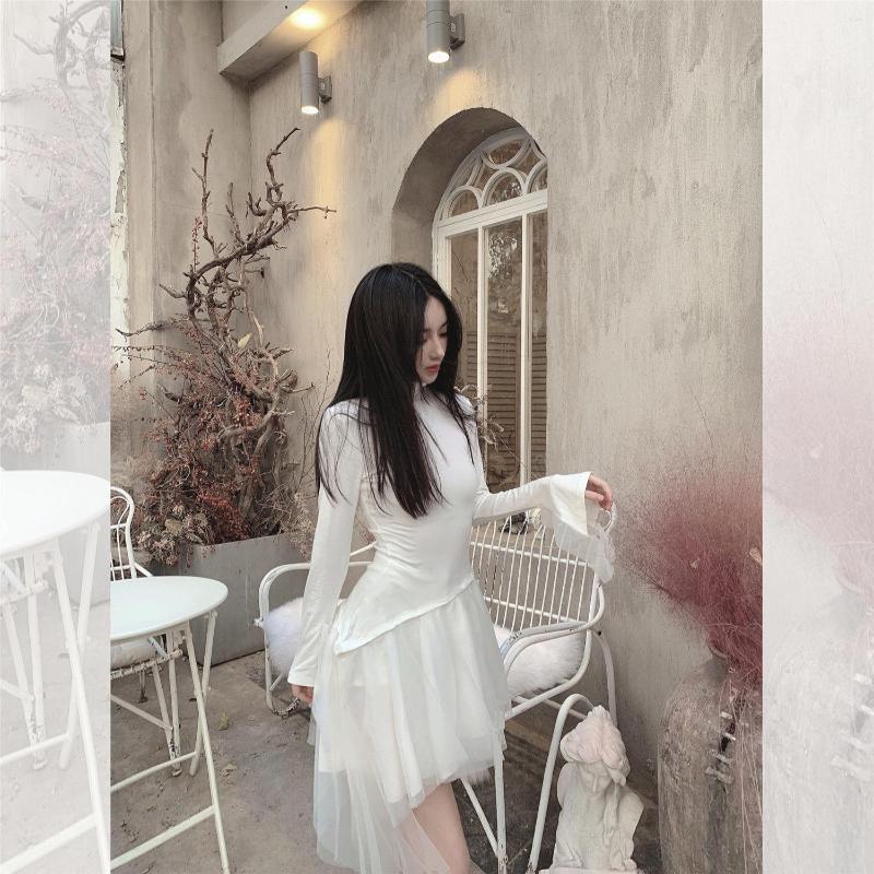 Casual Dresses Women Irregular A- Line Skirt Women' Spring Autumn Turtleneck Dress Vestido De Mujer Femme Robe, Black
Casual Dresses Women Irregular A- Line Skirt Women' Spring Autumn Turtleneck Dress Vestido De Mujer Femme Robe, Black