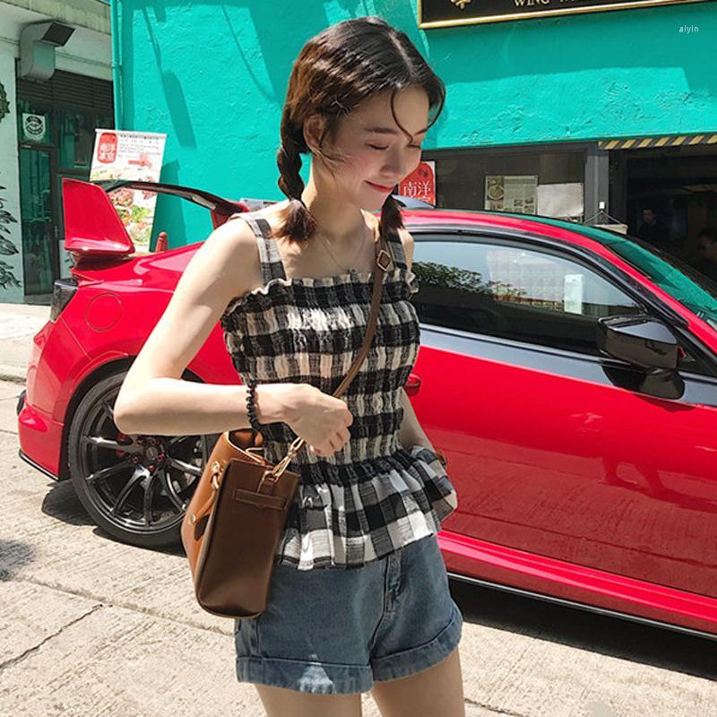 Women's T Shirts Woman TShirts Plaid Camisole Top Summer Women's Clothing Crop Mujer Camisetas, Black
Women's T Shirts Woman TShirts Plaid Camisole Top Summer Women's Clothing Crop Mujer Camisetas, Black