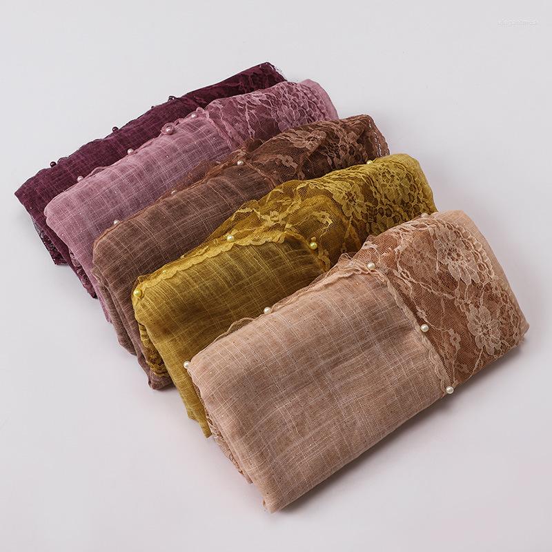 Scarves Autumn Winter Women's Lace Edges Carves Beaded Glitter Muslim Hijabs Shawl Plain Solid Color Turban Malaysia Headwrap Pashmina
Scarves Autumn Winter Women's Lace Edges Carves Beaded Glitter Muslim Hijabs Shawl Plain Solid Color Turban Malaysia Headwrap Pashmina