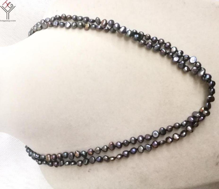 Choker 60cm 24inch Women Fashion Jewelry 2 Strands Natural Pearl Necklace 6x7mm Black Colors Baroque Freshwater
Choker 60cm 24inch Women Fashion Jewelry 2 Strands Natural Pearl Necklace 6x7mm Black Colors Baroque Freshwater