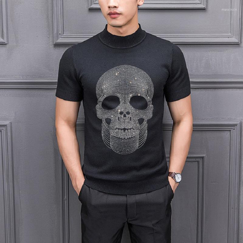 Men's Sweaters AutumnWinter Base Knitted Short-Sleeved Men's Sweater Drill Skull Casual Slim O-Neck Pullover Simple Tops, As shown asian size
Men's Sweaters AutumnWinter Base Knitted Short-Sleeved Men's Sweater Drill Skull Casual Slim O-Neck Pullover Simple Tops, As shown asian size