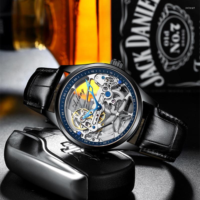 Wristwatches AILANG Waterproof Genuine Men's Sports Watch Hollow Machinery Top Brand Leather Trend Luminous 2022, 1-black-black
Wristwatches AILANG Waterproof Genuine Men's Sports Watch Hollow Machinery Top Brand Leather Trend Luminous 2022, 1-black-black