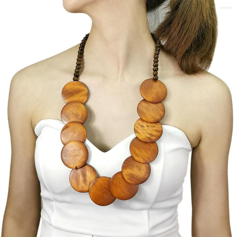Pendant Necklaces Bohemian Brown Big Woods Necklace Ethnic Style Long Beads Chain Handmade Jewelry Wooden Collier UKEN
Pendant Necklaces Bohemian Brown Big Woods Necklace Ethnic Style Long Beads Chain Handmade Jewelry Wooden Collier UKEN
