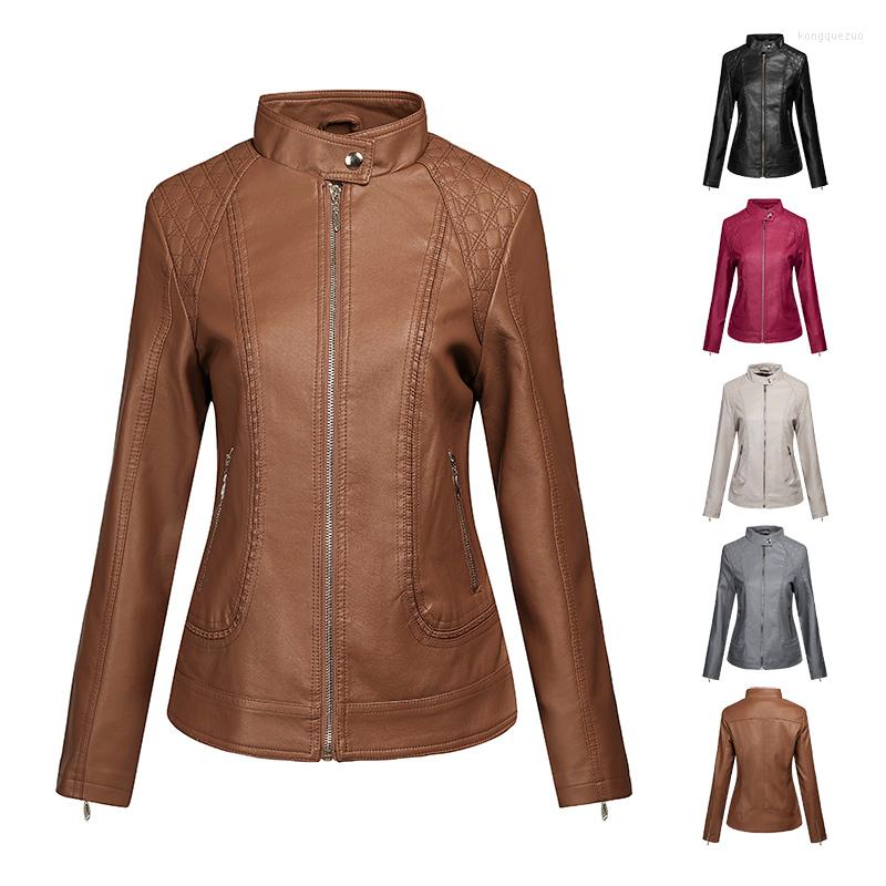 Women's Leather Women PU Jacket Sim Autumn Coat Motorcycle Jackets Leisure Personality Europe And The United States Favors Wome, Black
Women's Leather Women PU Jacket Sim Autumn Coat Motorcycle Jackets Leisure Personality Europe And The United States Favors Wome, Black